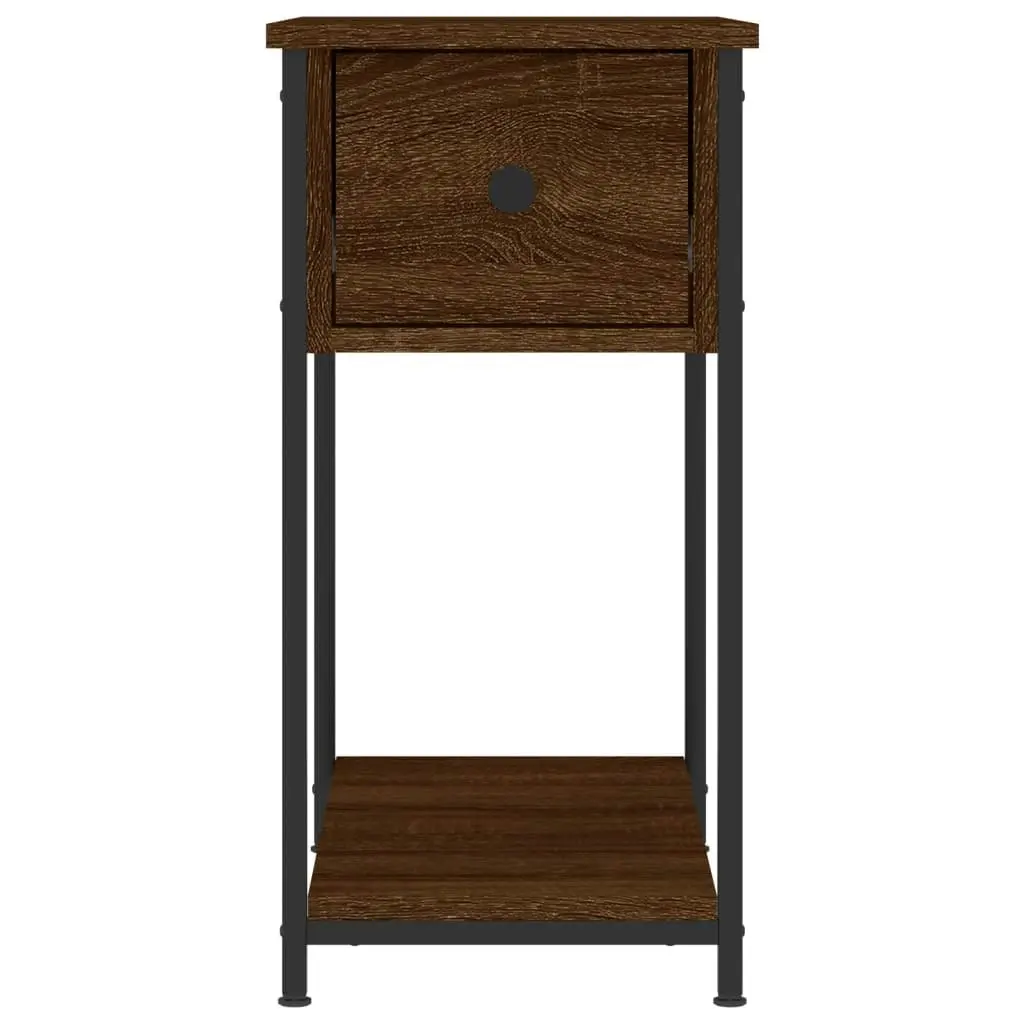 Bedside Cabinet Brown Oak 30x60x60 cm Engineered Wood 826061