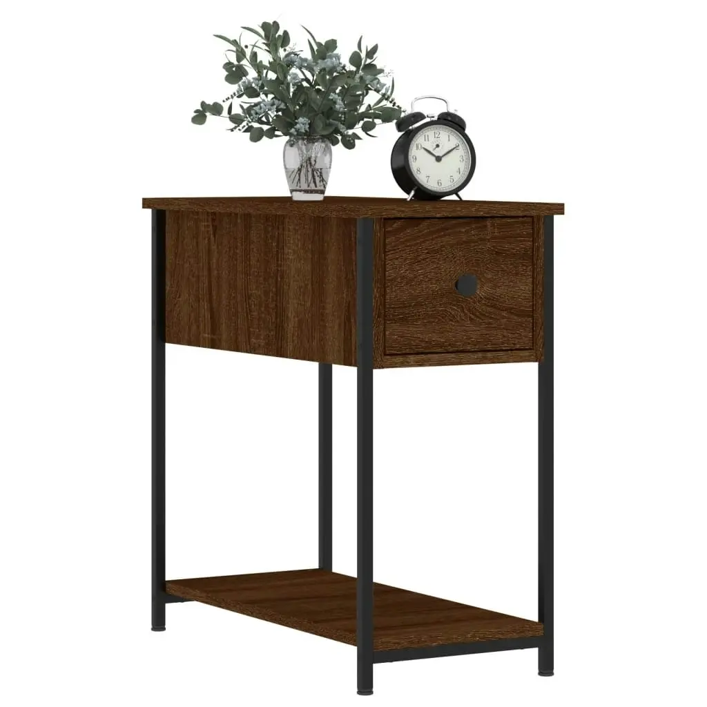 Bedside Cabinet Brown Oak 30x60x60 cm Engineered Wood 826061