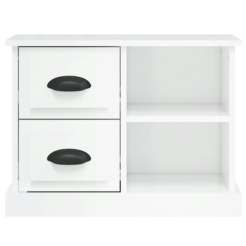 Bedside Cabinet High Gloss White 60x35.5x45 cm 816370