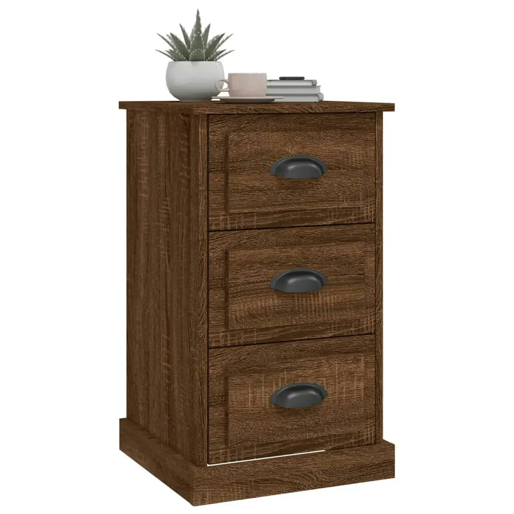 Bedside Cabinet Brown Oak 39x39x67 cm Engineered Wood 816167