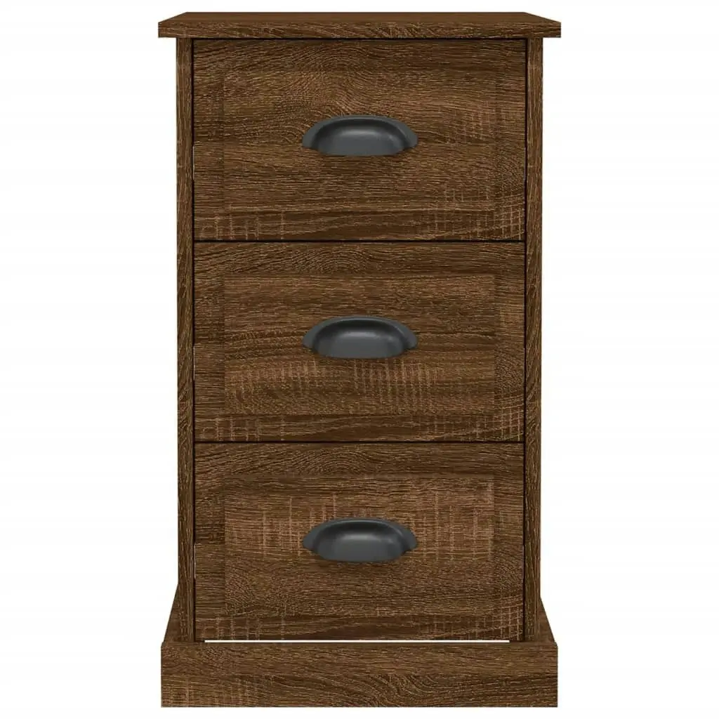 Bedside Cabinet Brown Oak 39x39x67 cm Engineered Wood 816167