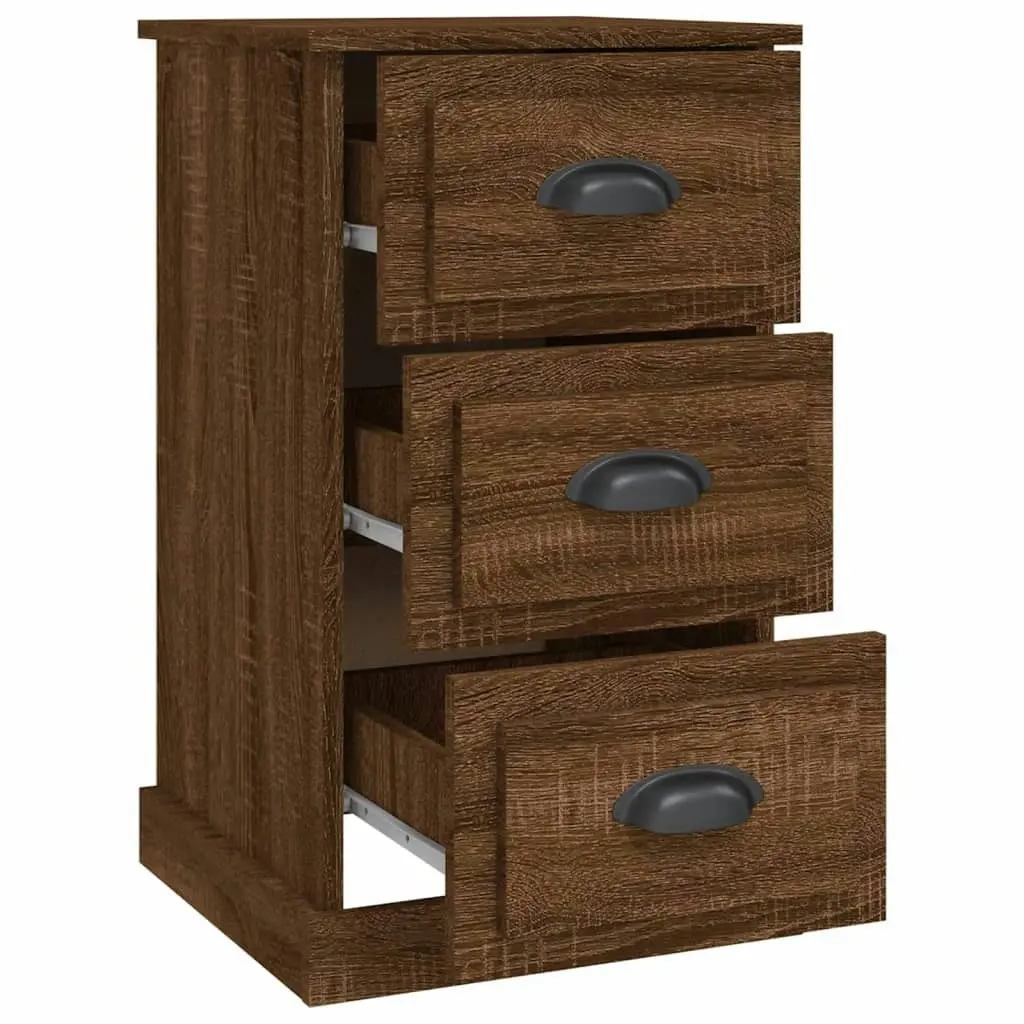 Bedside Cabinet Brown Oak 39x39x67 cm Engineered Wood 816167