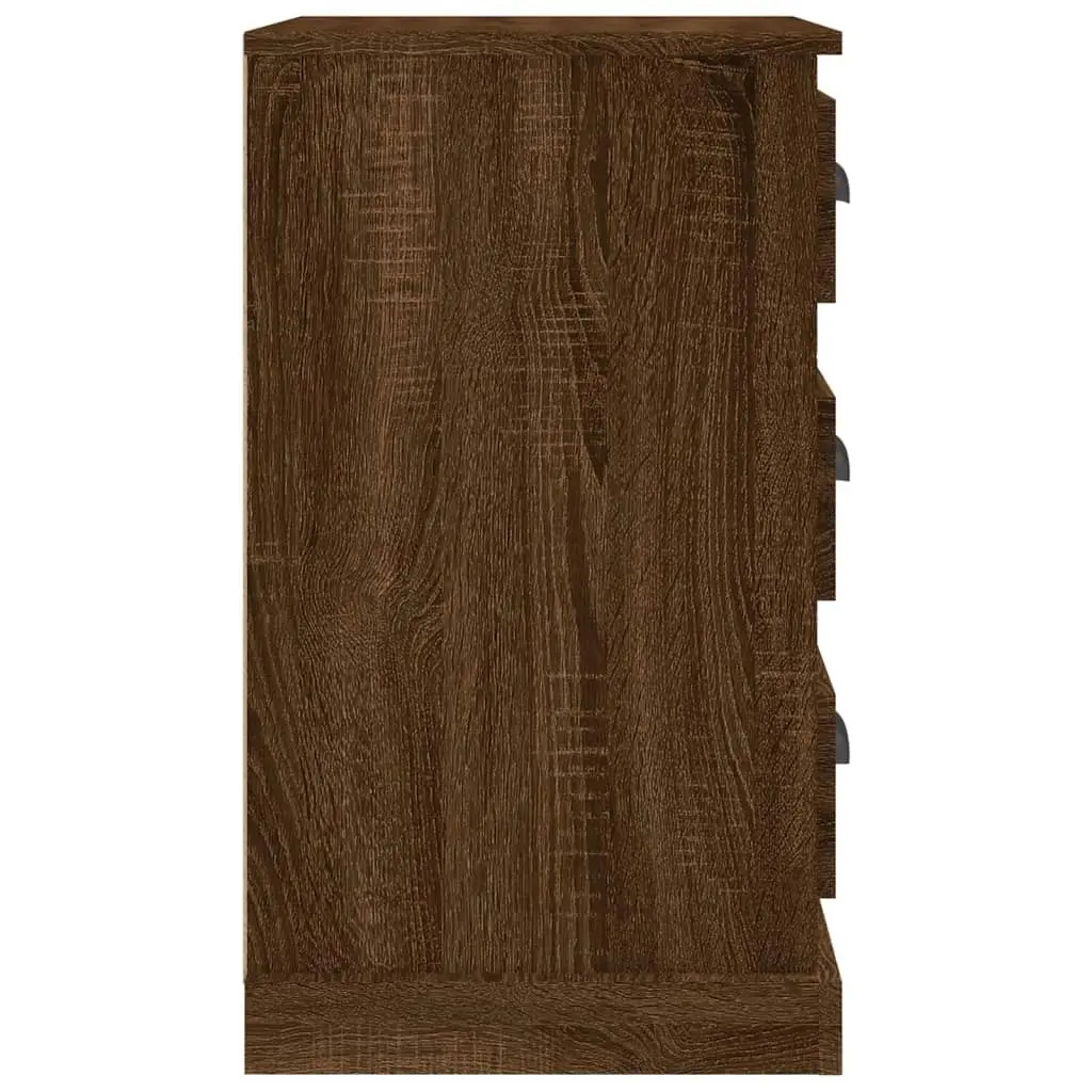 Bedside Cabinet Brown Oak 39x39x67 cm Engineered Wood 816167