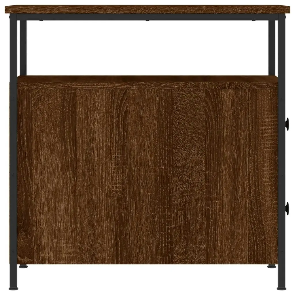 Bedside Cabinet Brown Oak 30x60x60 cm Engineered Wood 826071