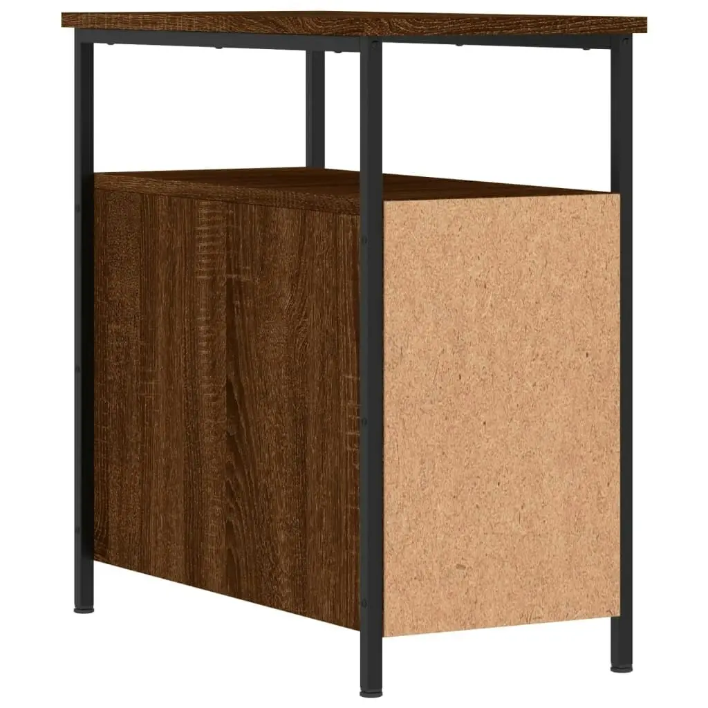 Bedside Cabinet Brown Oak 30x60x60 cm Engineered Wood 826071