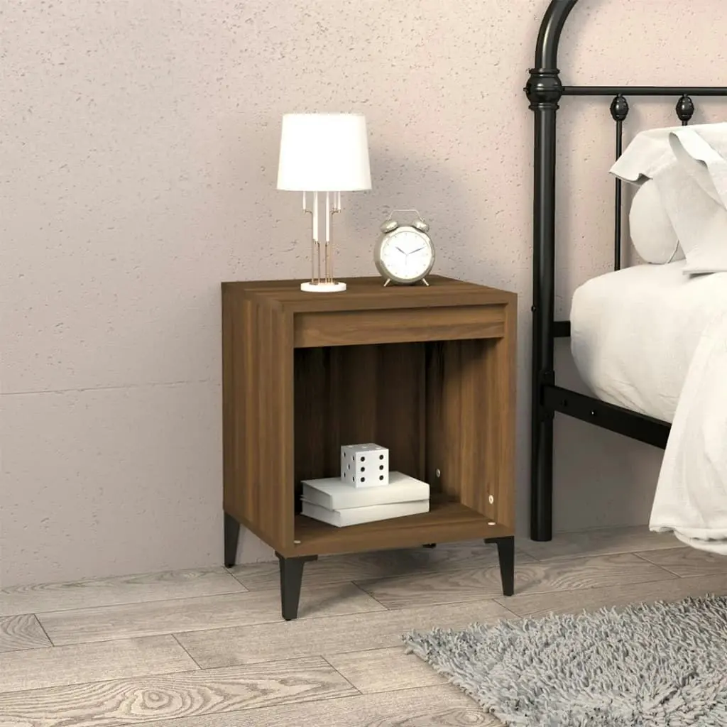 Bedside Cabinet Brown Oak 40x35x50 cm 821888