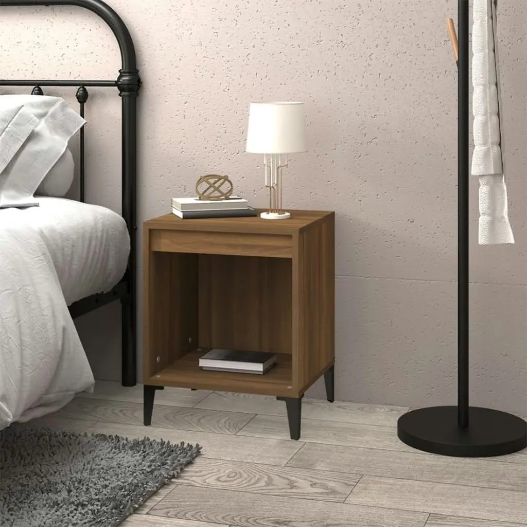 Bedside Cabinet Brown Oak 40x35x50 cm 821888