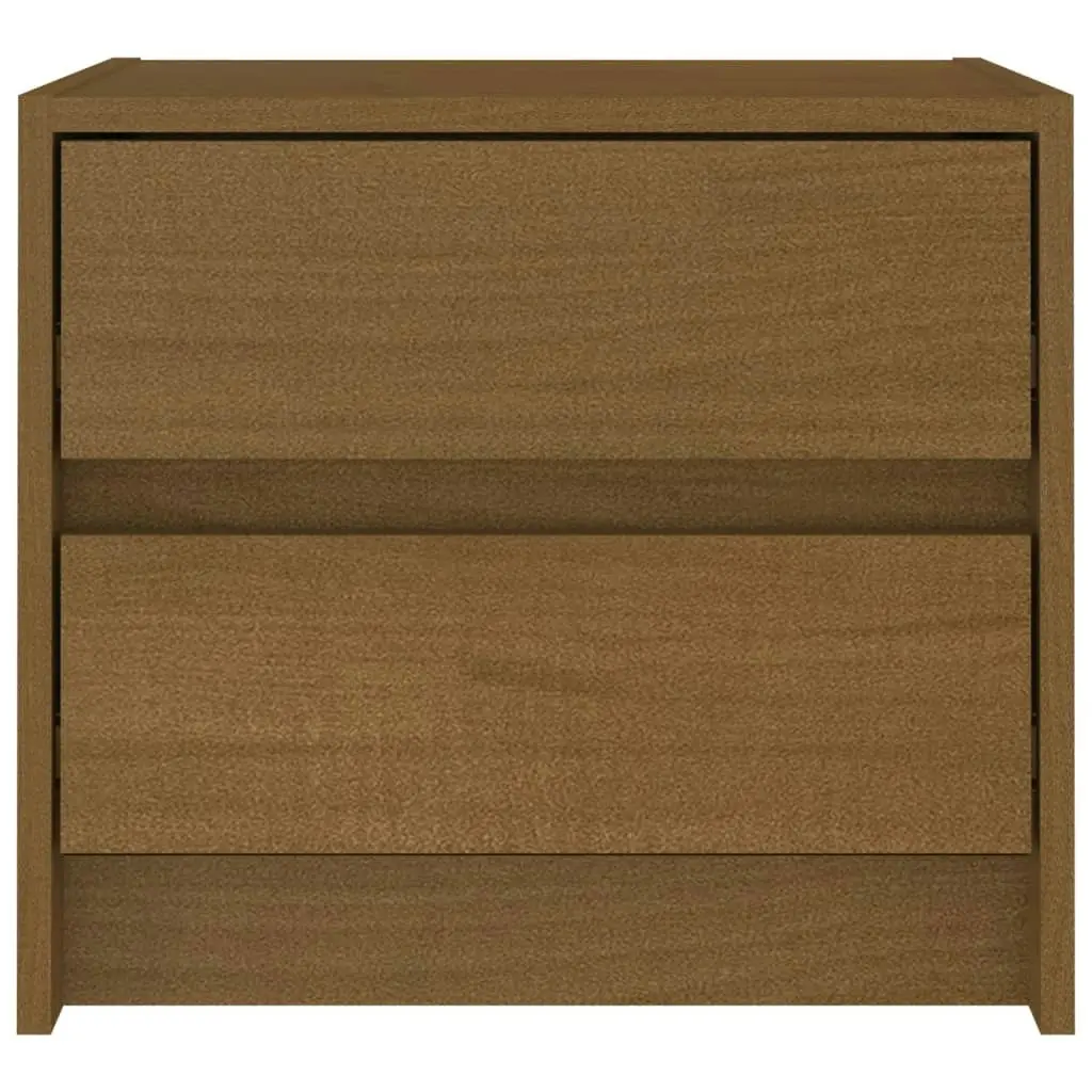 Bedside Cabinet Honey Brown 40x30.5x35.5 cm Solid Pine Wood 808079