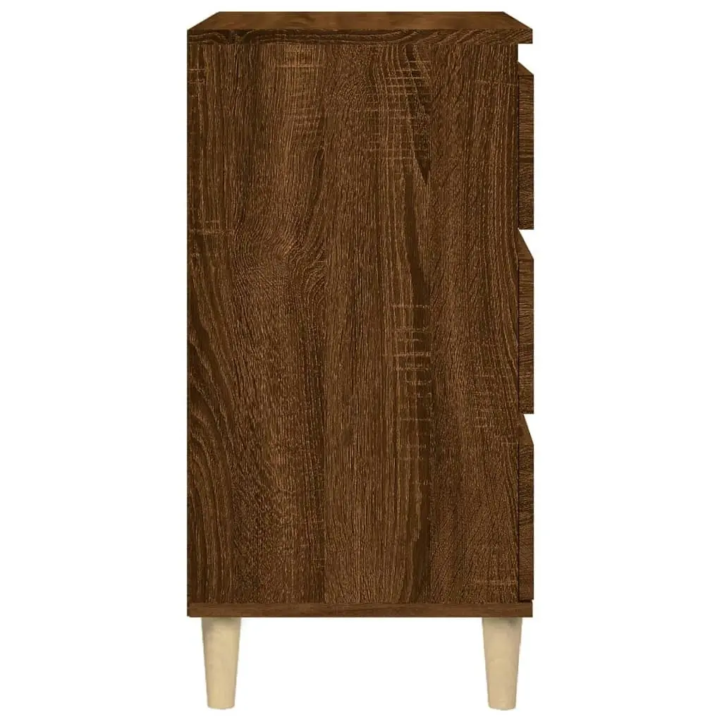 Bedside Cabinet Brown Oak 40x35x70 cm Engineered Wood 819667