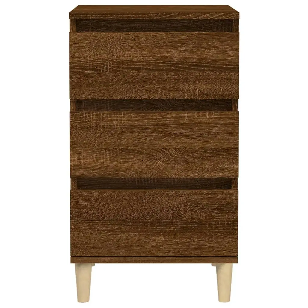 Bedside Cabinet Brown Oak 40x35x70 cm Engineered Wood 819667