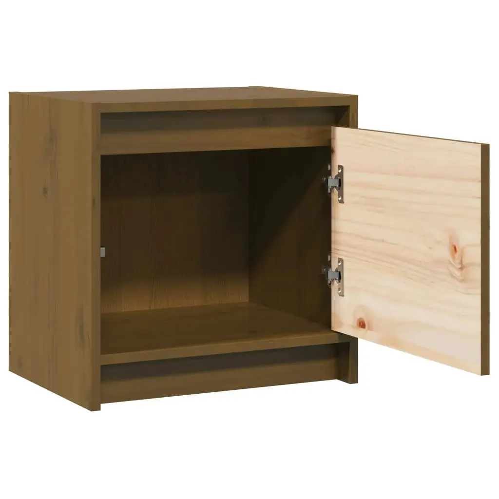 Bedside Cabinet Honey Brown 40x30.5x40 cm Solid Pinewood 808119