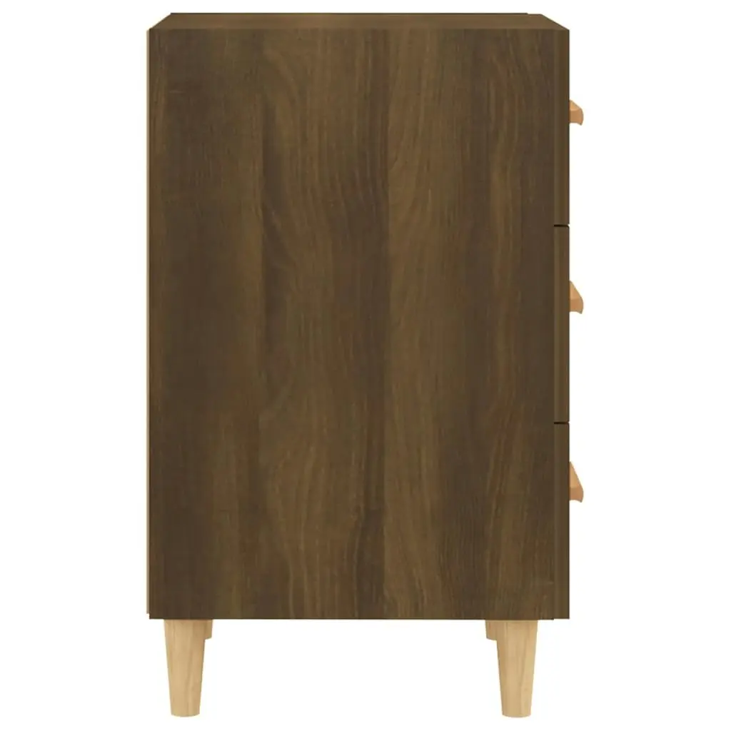 Bedside Cabinet Brown Oak 40x40x66 cm Engineered Wood 817323