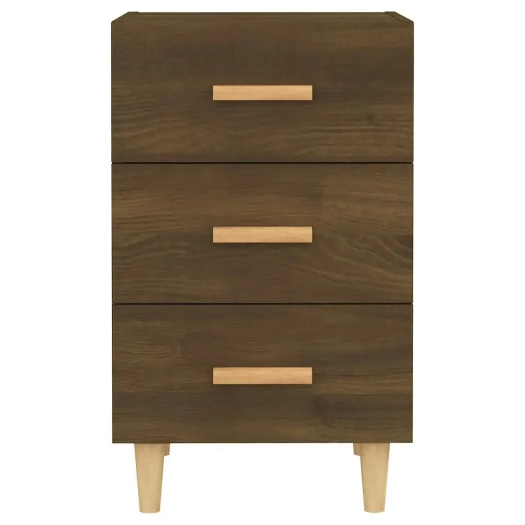 Bedside Cabinet Brown Oak 40x40x66 cm Engineered Wood 817323