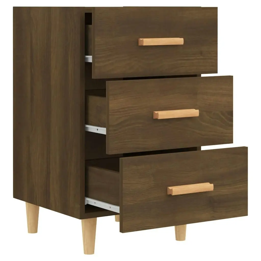 Bedside Cabinet Brown Oak 40x40x66 cm Engineered Wood 817323