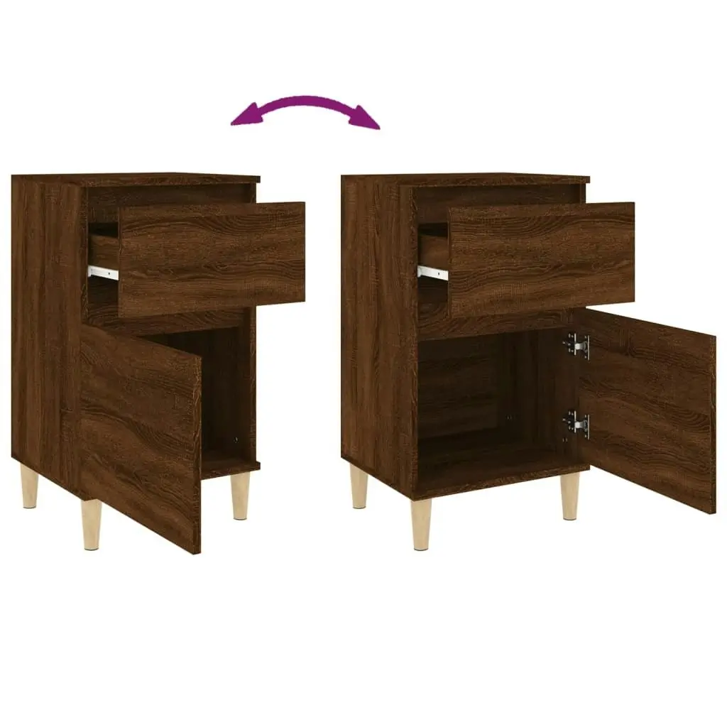 Bedside Cabinet Brown Oak 40x35x70 cm 819706