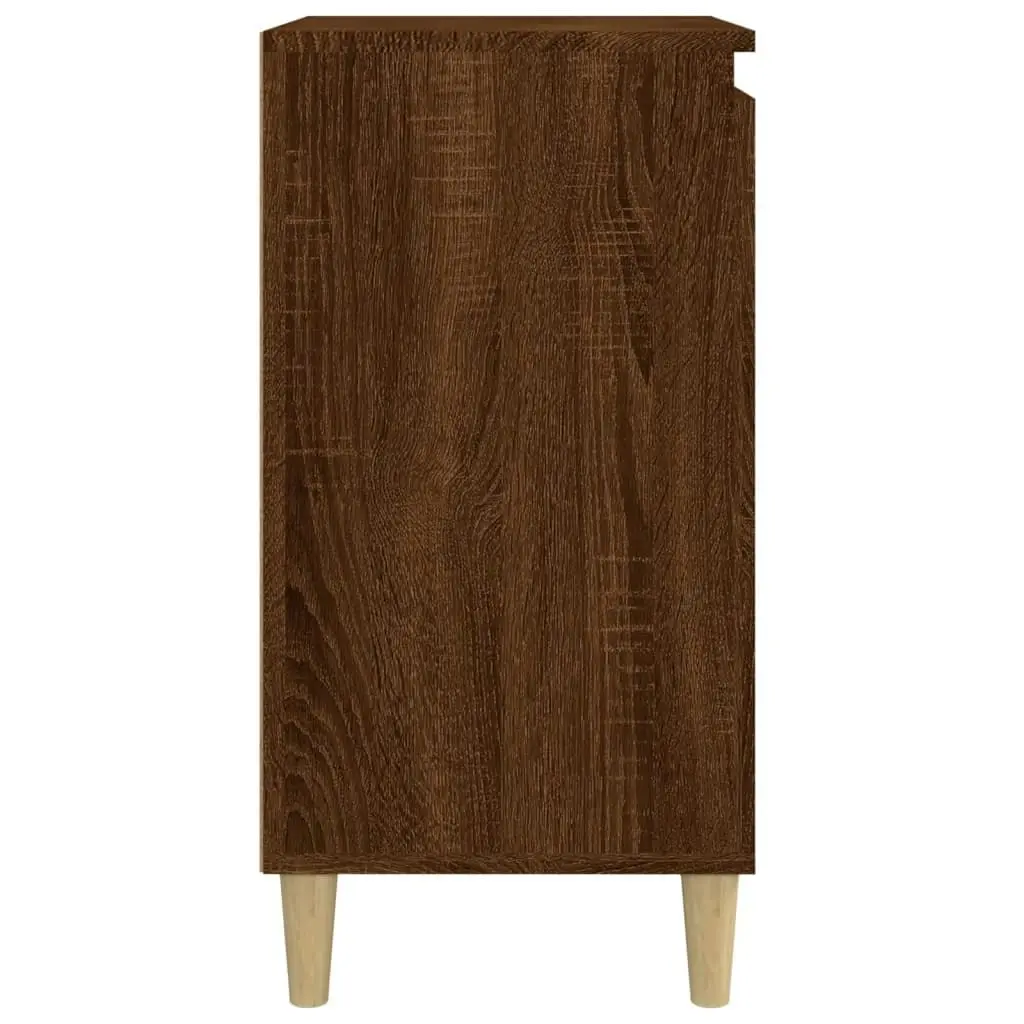 Bedside Cabinet Brown Oak 40x35x70 cm Engineered Wood 819642