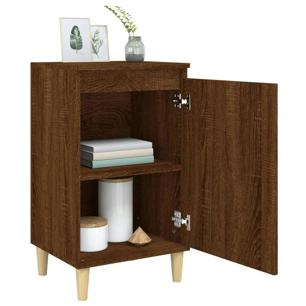 Bedside Cabinet Brown Oak 40x35x70 cm Engineered Wood 819642