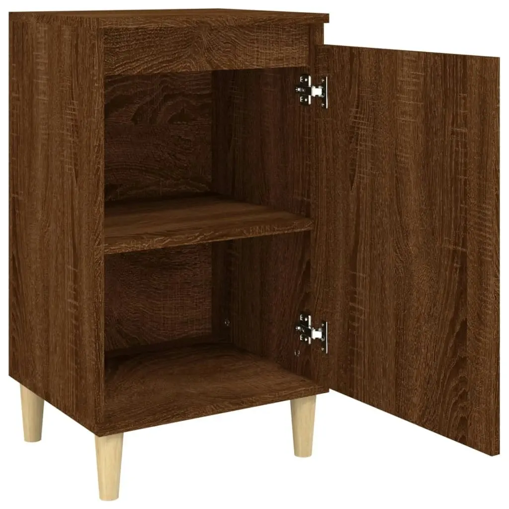 Bedside Cabinet Brown Oak 40x35x70 cm Engineered Wood 819642