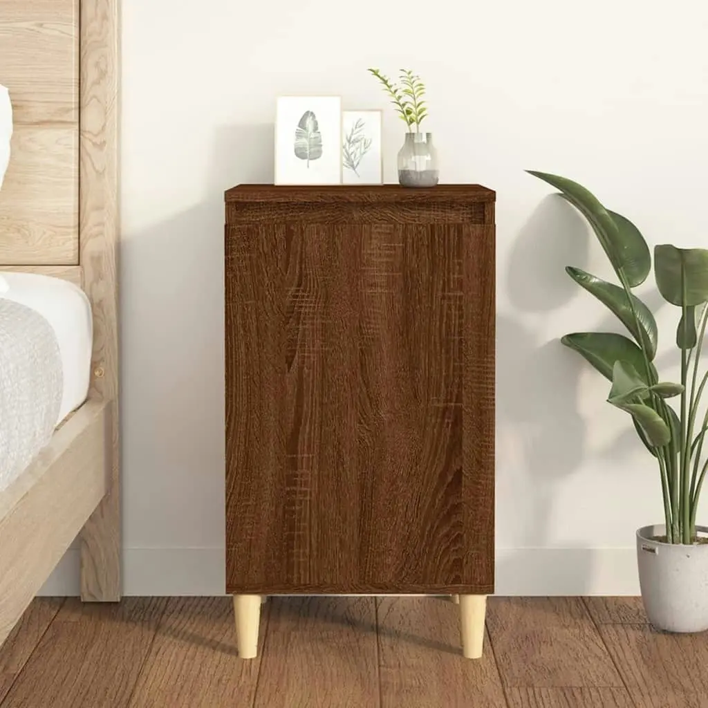 Bedside Cabinet Brown Oak 40x35x70 cm Engineered Wood 819642