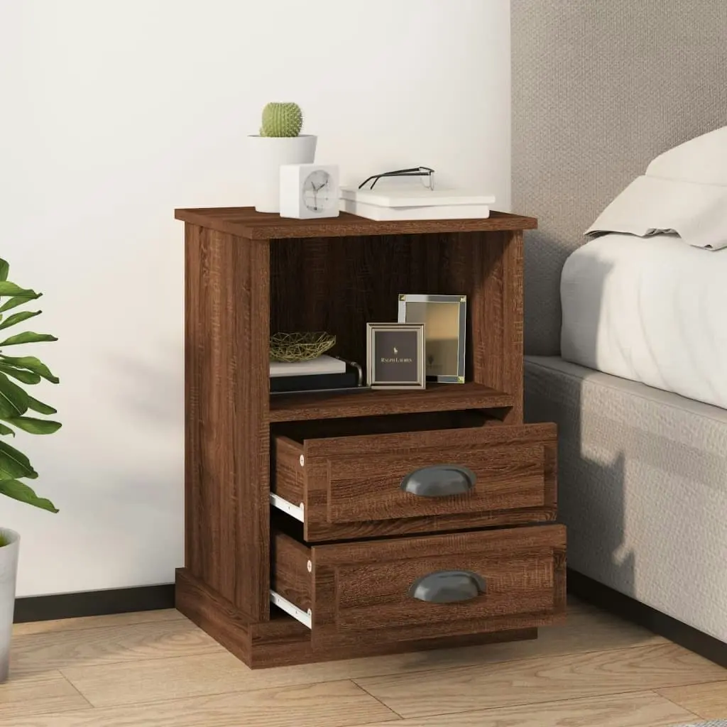 Bedside Cabinet Brown Oak 43x36x60 cm 816342