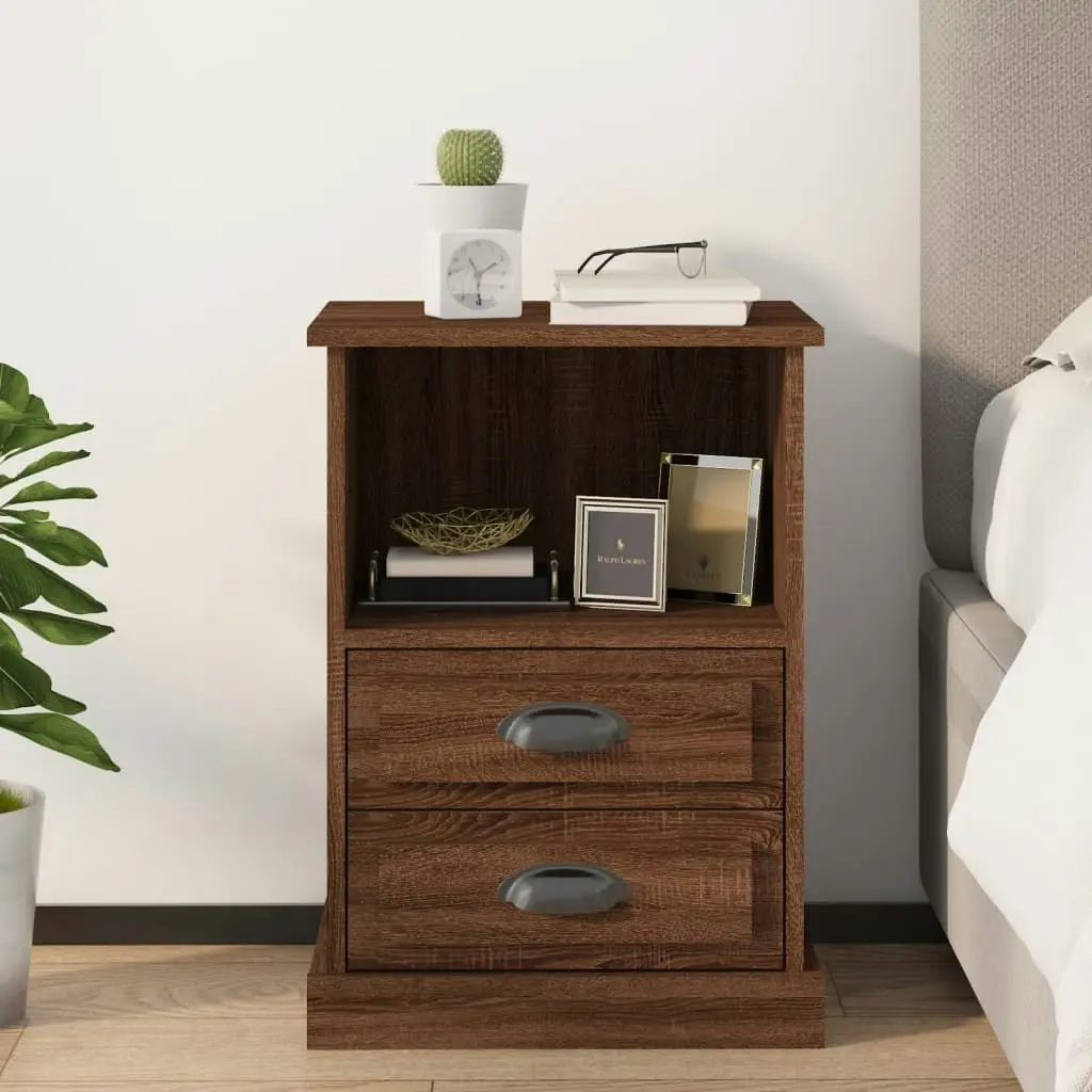 Bedside Cabinet Brown Oak 43x36x60 cm 816342