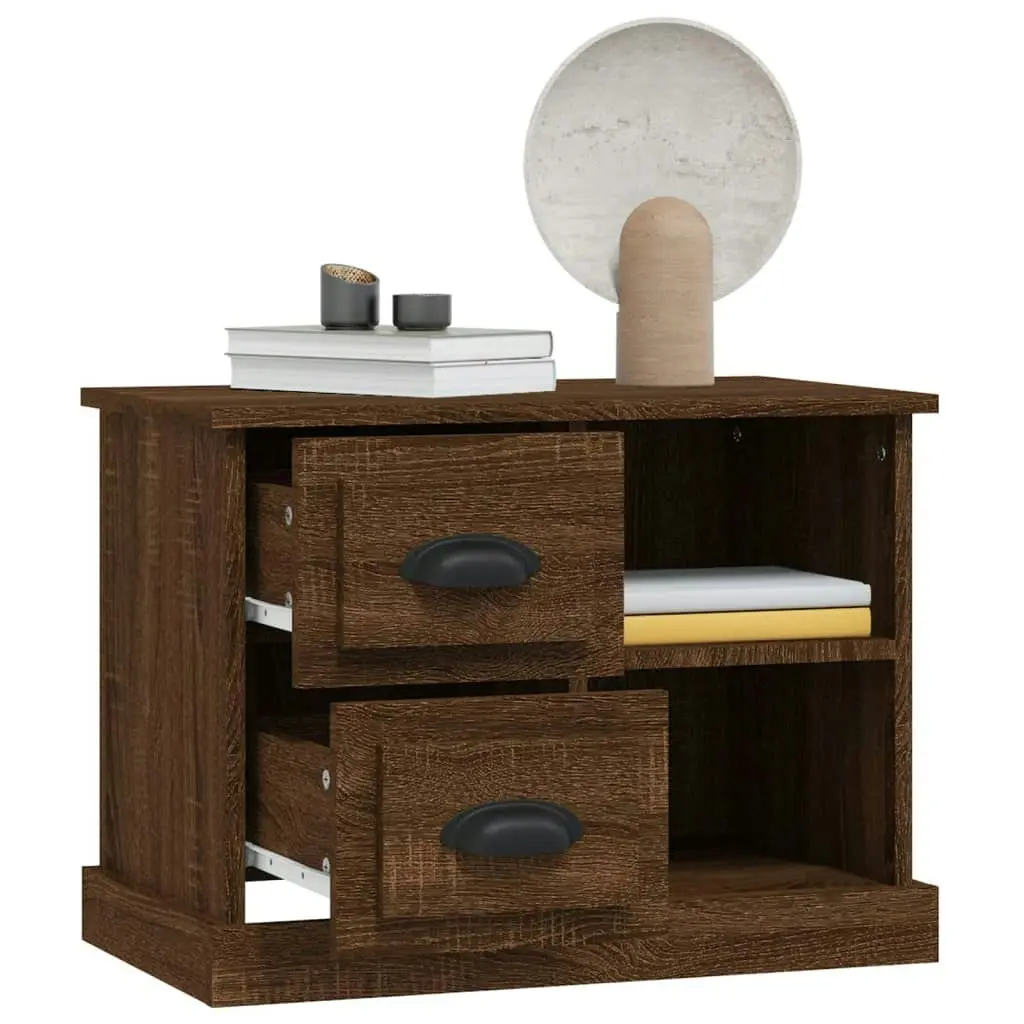 Bedside Cabinet Brown Oak 60x35.5x45 cm 816375