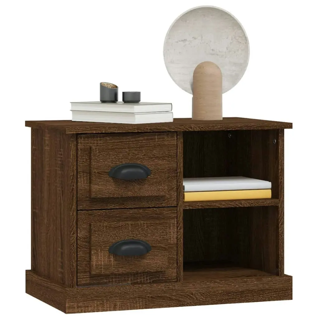 Bedside Cabinet Brown Oak 60x35.5x45 cm 816375