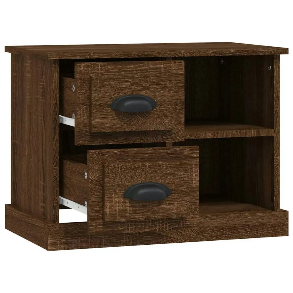 Bedside Cabinet Brown Oak 60x35.5x45 cm 816375