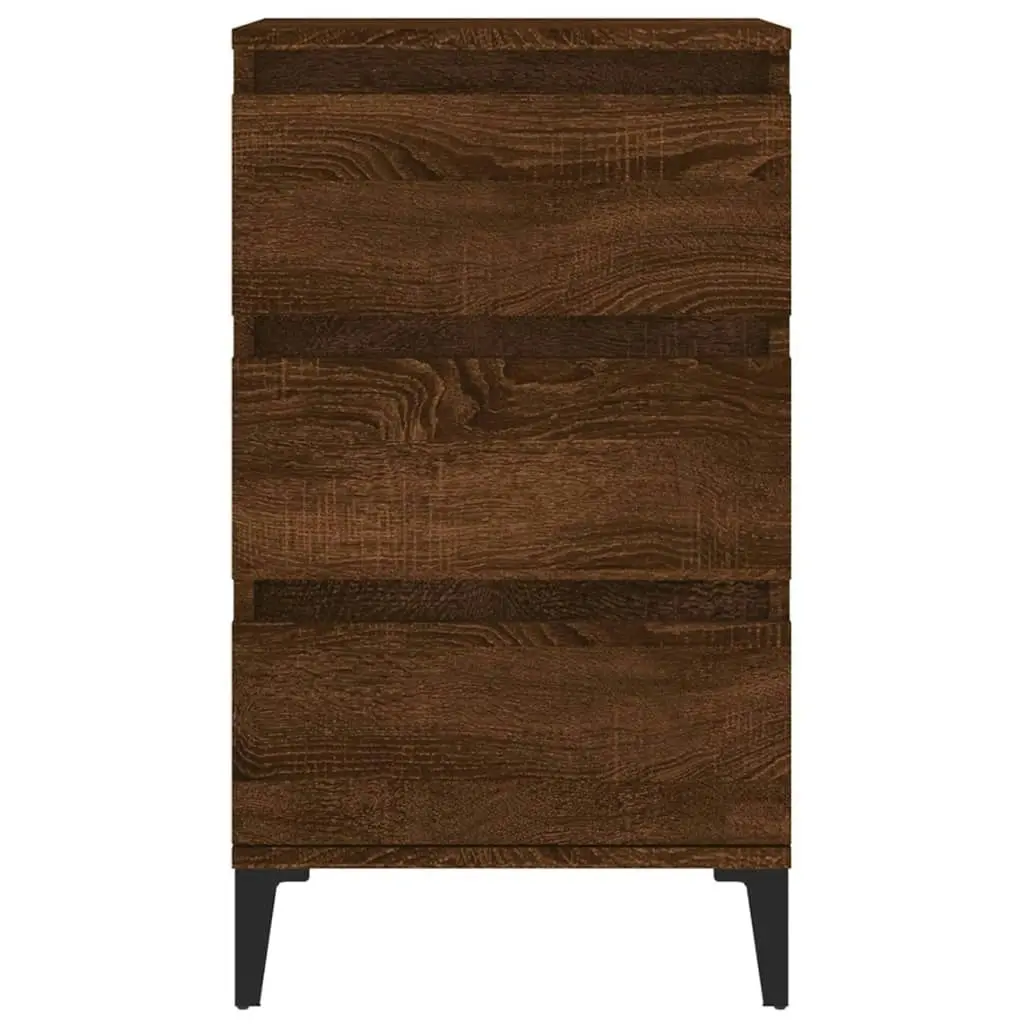 Bedside Cabinet Brown Oak 40x35x70 cm Engineered Wood 819675