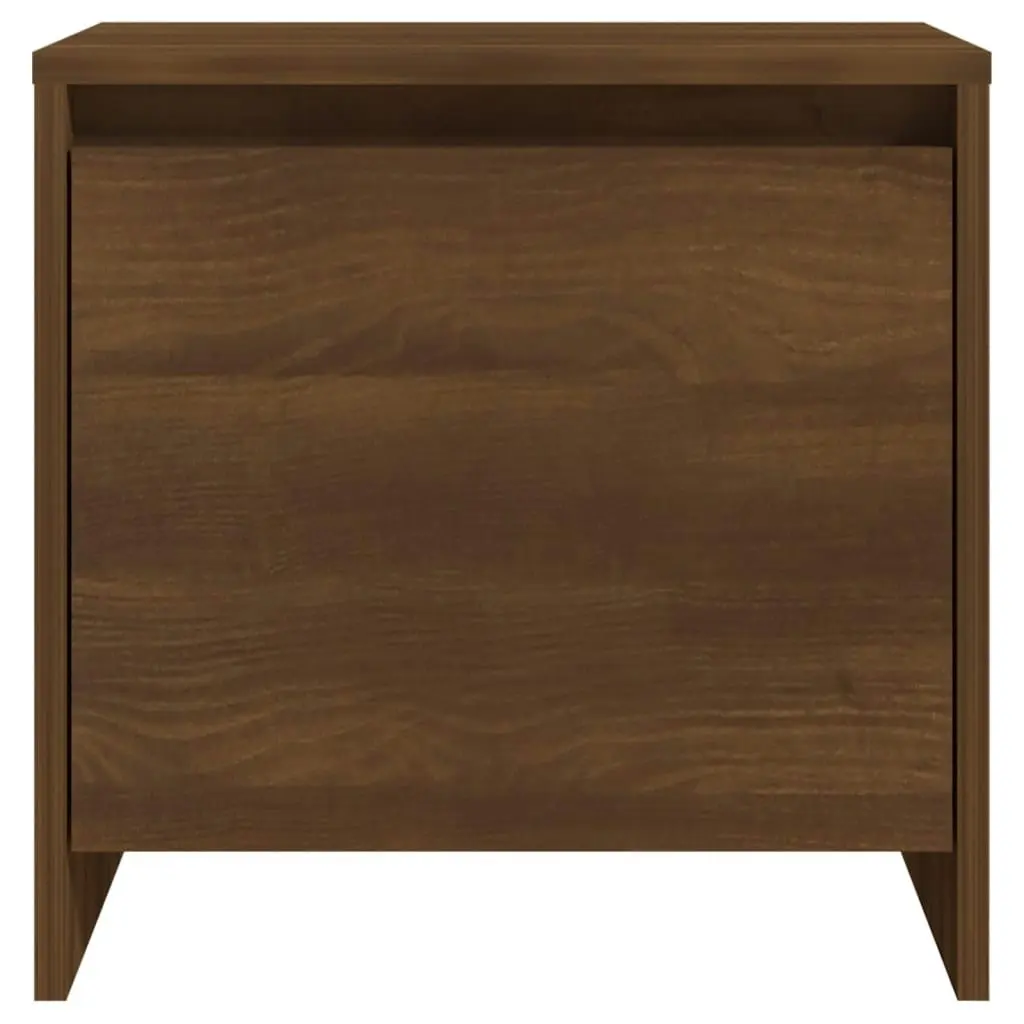 Bedside Cabinet Brown Oak 45x34x44.5cm Engineered Wood 813048