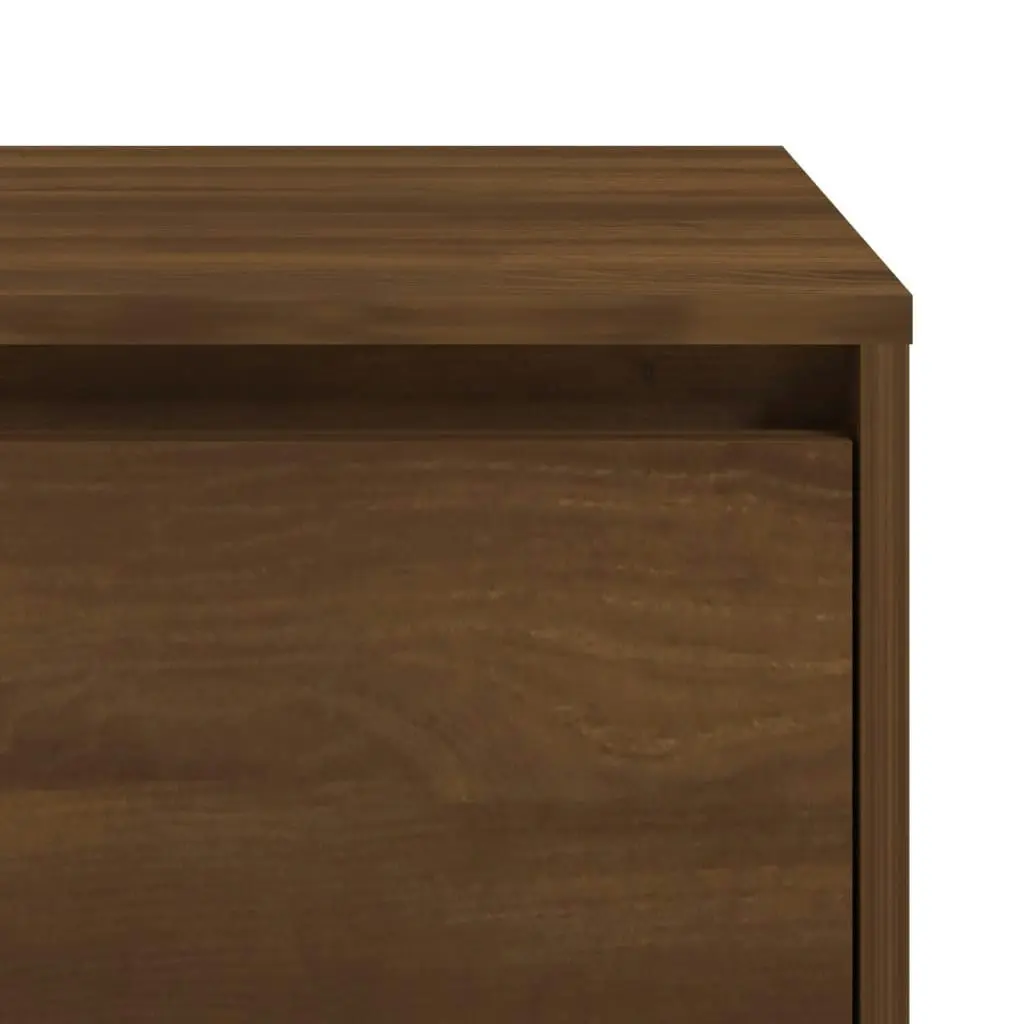 Bedside Cabinet Brown Oak 45x34x44.5cm Engineered Wood 813048