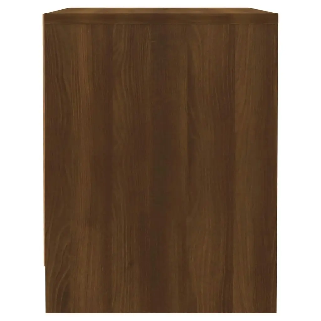 Bedside Cabinet Brown Oak 45x34x44.5cm Engineered Wood 813048