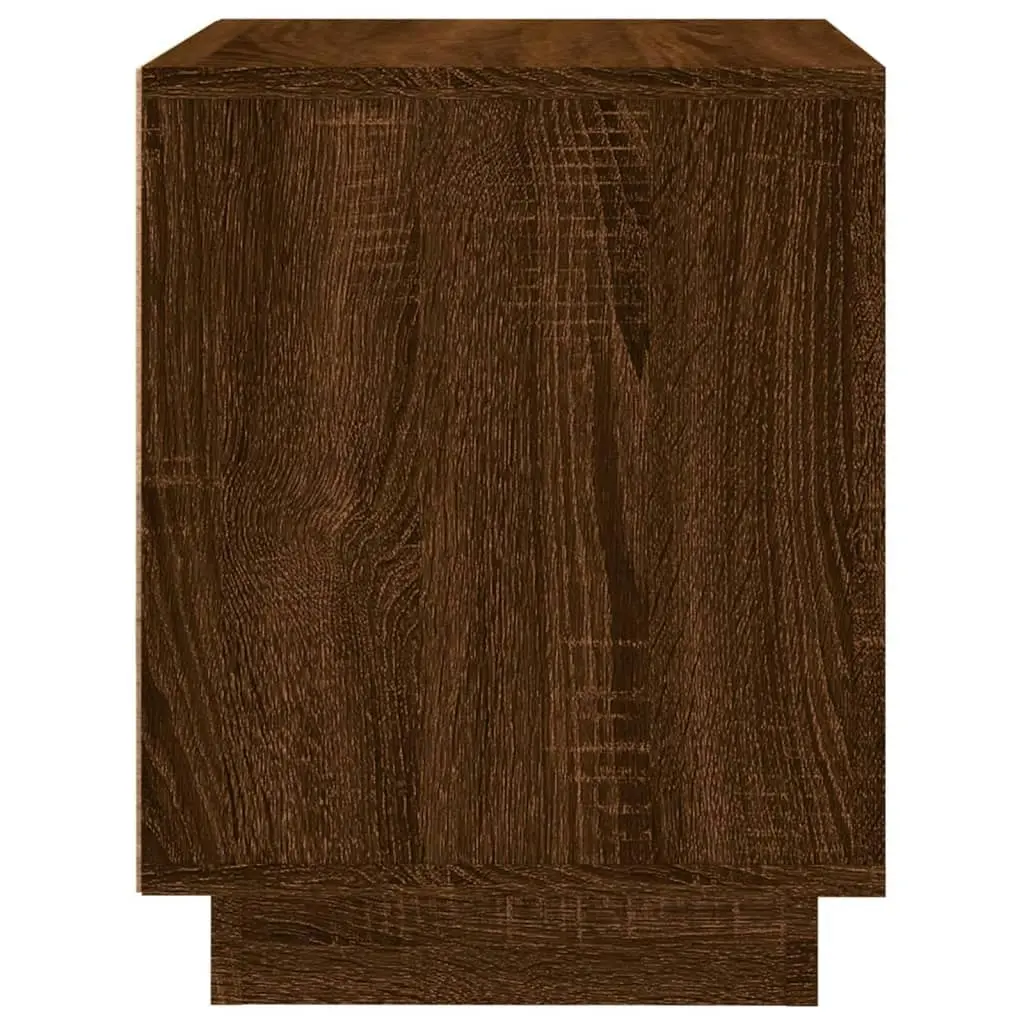 Bedside Cabinet Brown Oak 44x35x45 cm Engineered Wood 819850