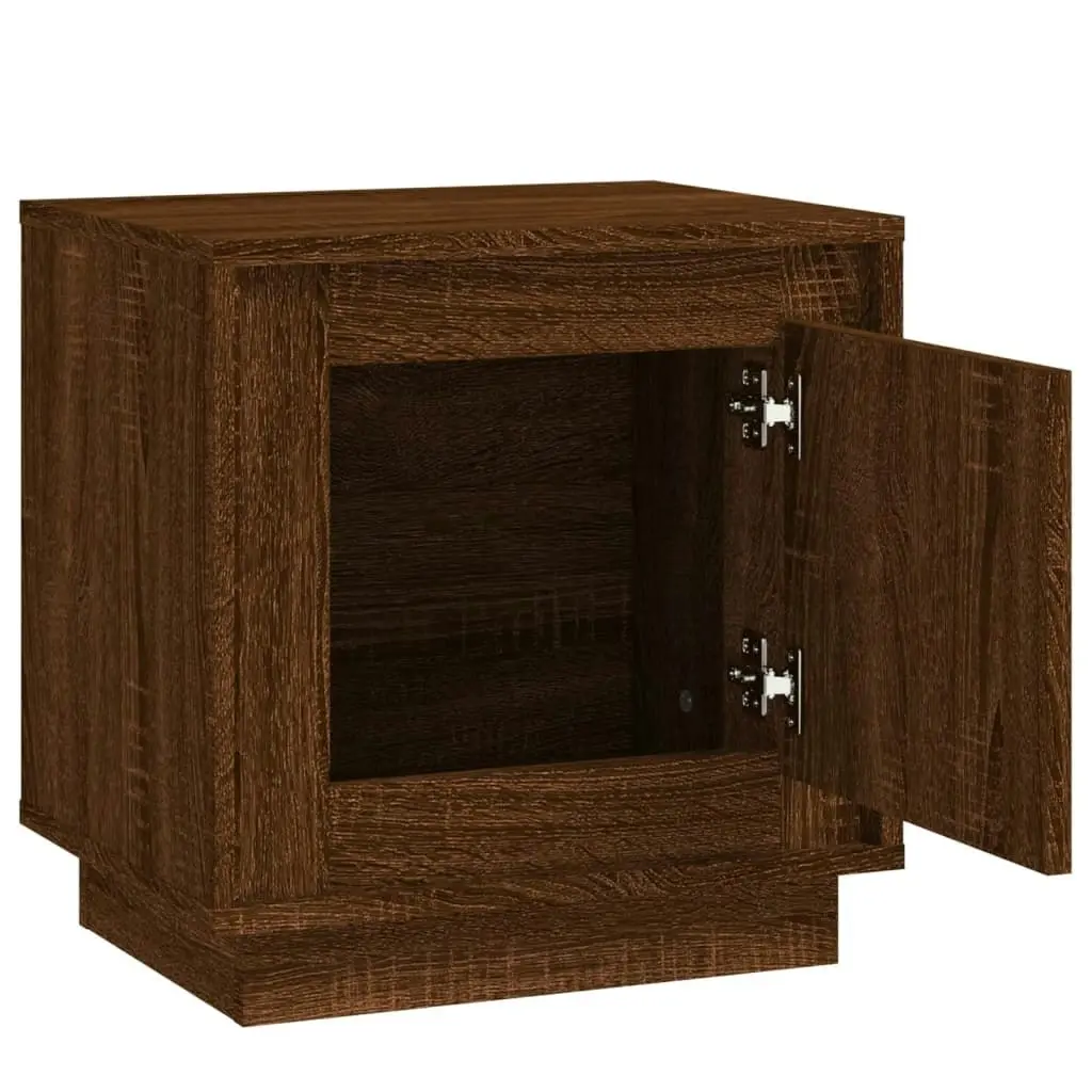 Bedside Cabinet Brown Oak 44x35x45 cm Engineered Wood 819850