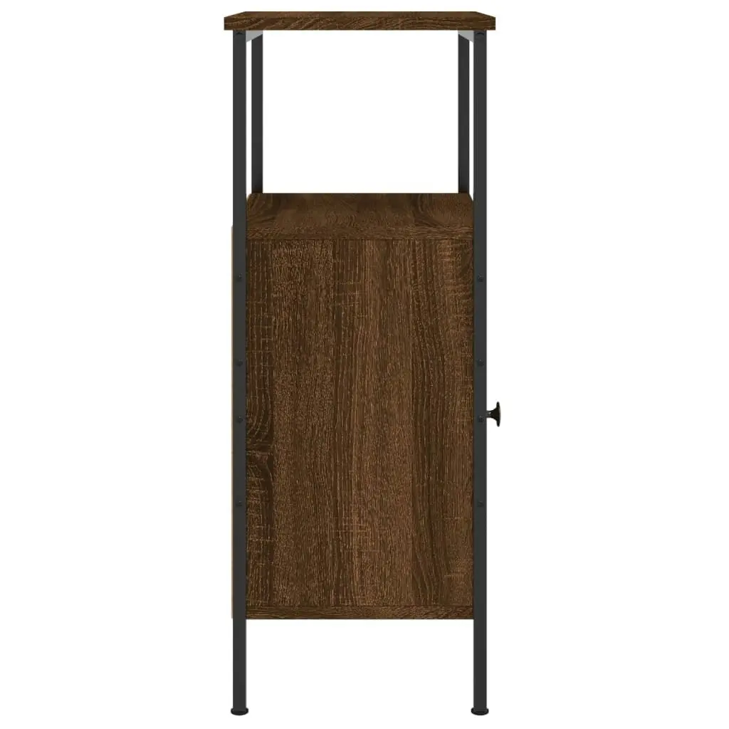 Bedside Cabinet Brown Oak 41x31x80 cm Engineered Wood 825931