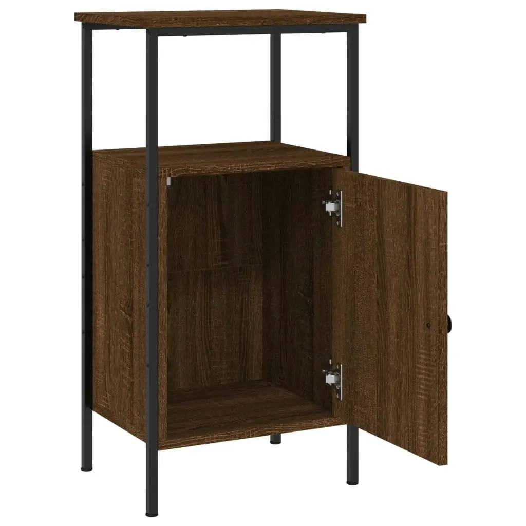 Bedside Cabinet Brown Oak 41x31x80 cm Engineered Wood 825931