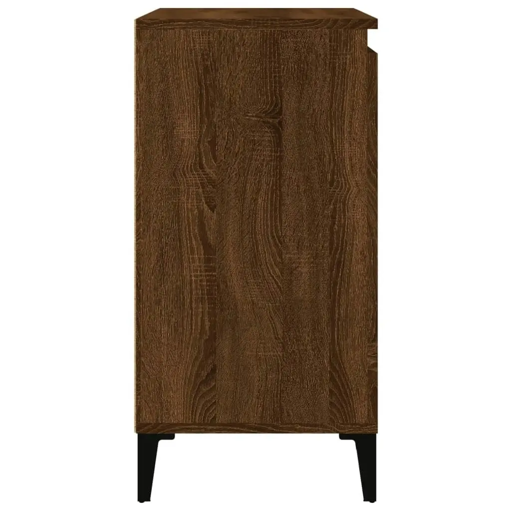 Bedside Cabinet Brown Oak 40x35x70 cm Engineered Wood 819658