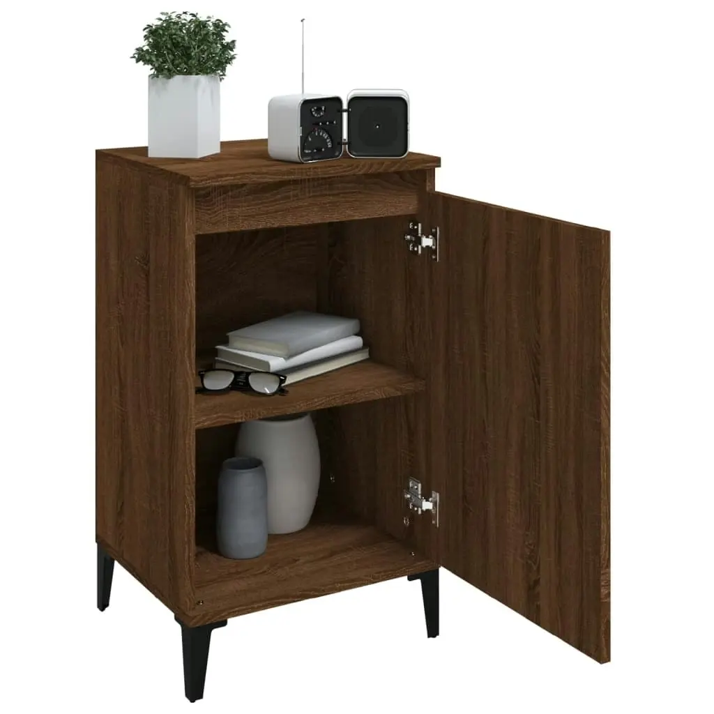 Bedside Cabinet Brown Oak 40x35x70 cm Engineered Wood 819658