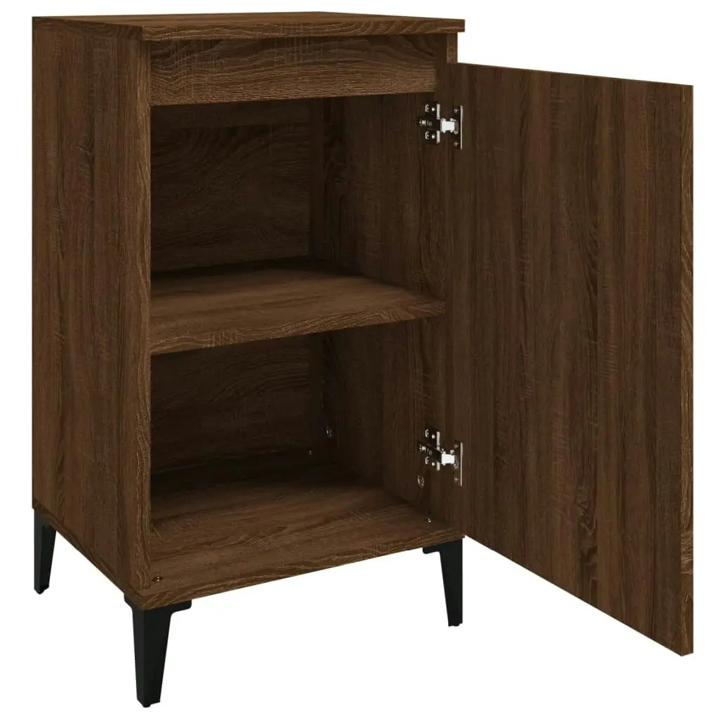 Bedside Cabinet Brown Oak 40x35x70 cm Engineered Wood 819658