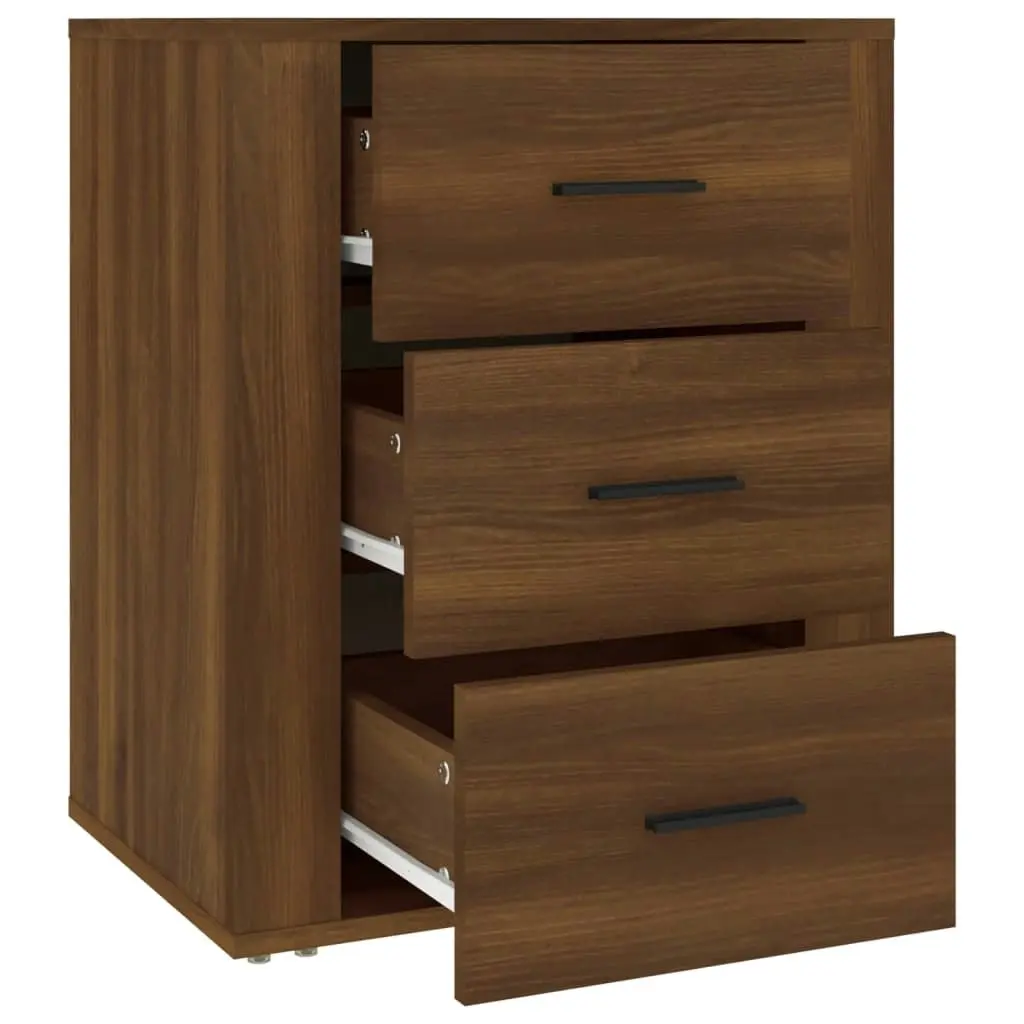 Bedside Cabinet Brown Oak 50x36x60 cm Engineered Wood 816719