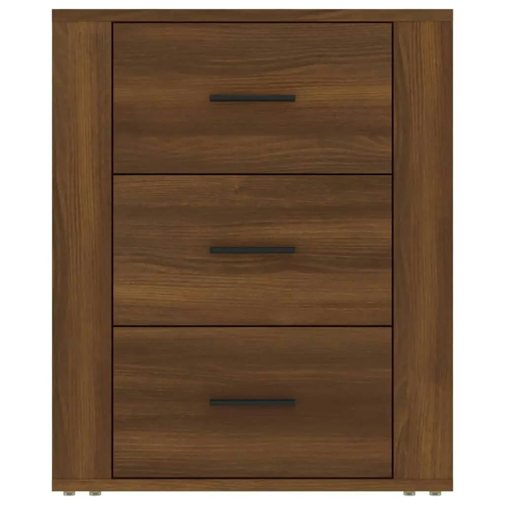 Bedside Cabinet Brown Oak 50x36x60 cm Engineered Wood 816719