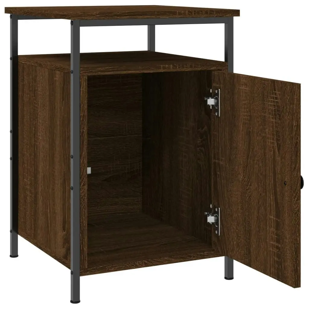 Bedside Cabinet Brown Oak 40x42x60 cm Engineered Wood 825871