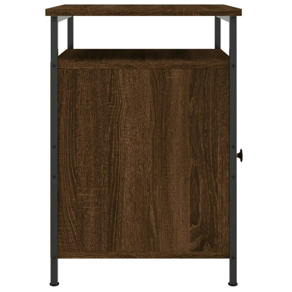 Bedside Cabinet Brown Oak 40x42x60 cm Engineered Wood 825871