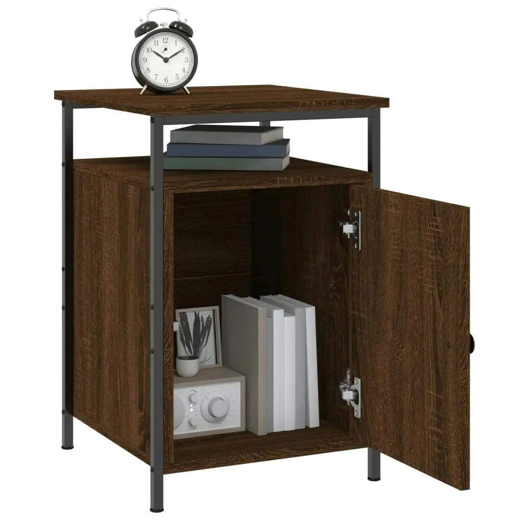 Bedside Cabinet Brown Oak 40x42x60 cm Engineered Wood 825871