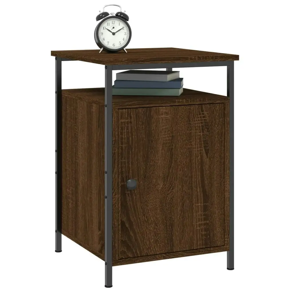 Bedside Cabinet Brown Oak 40x42x60 cm Engineered Wood 825871