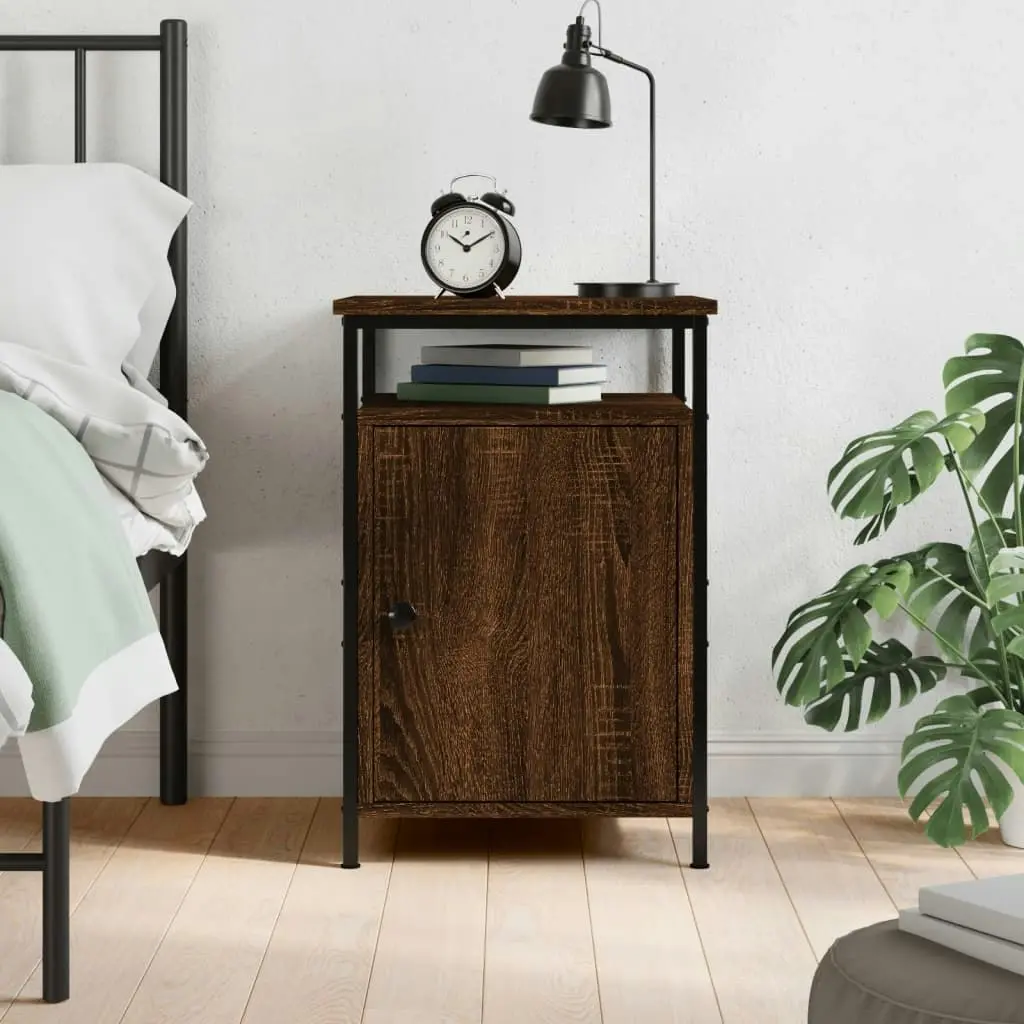 Bedside Cabinet Brown Oak 40x42x60 cm Engineered Wood 825871