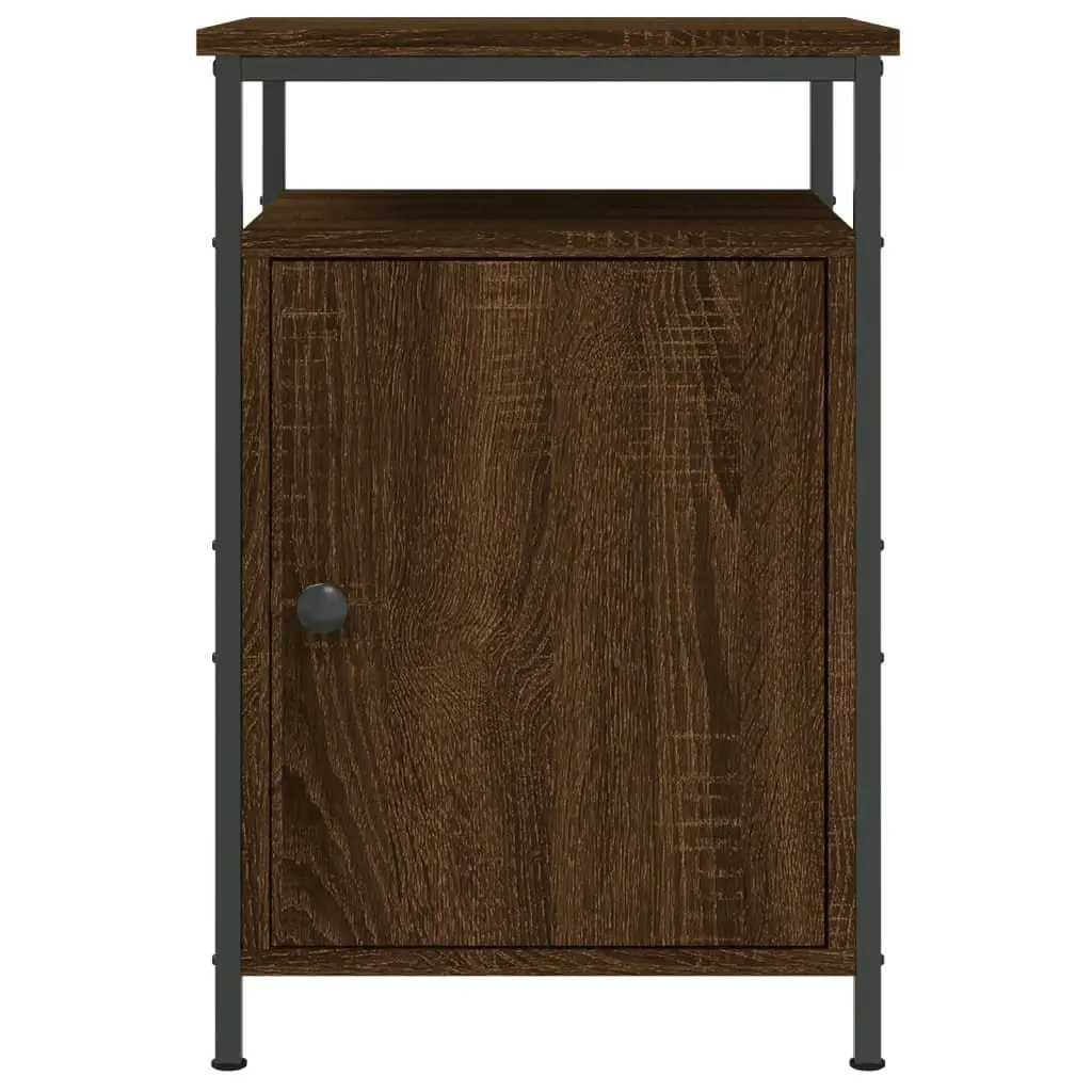 Bedside Cabinet Brown Oak 40x42x60 cm Engineered Wood 825871