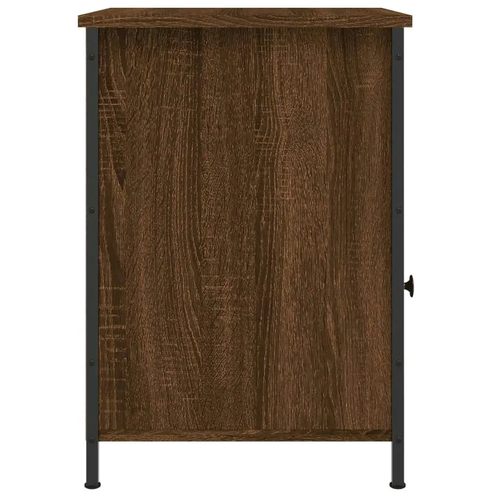 Bedside Cabinet Brown Oak 40x42x60 cm Engineered Wood 825911