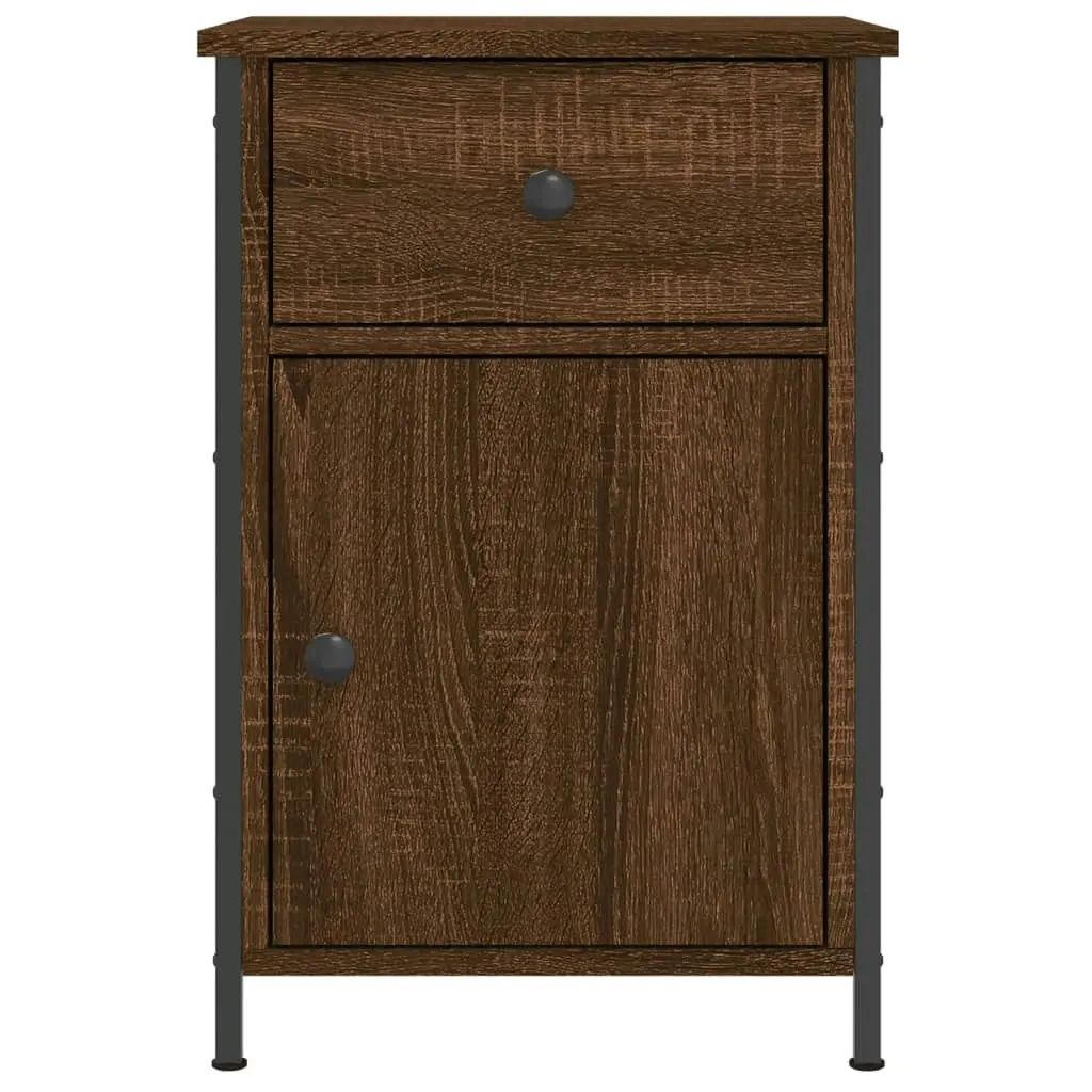 Bedside Cabinet Brown Oak 40x42x60 cm Engineered Wood 825911