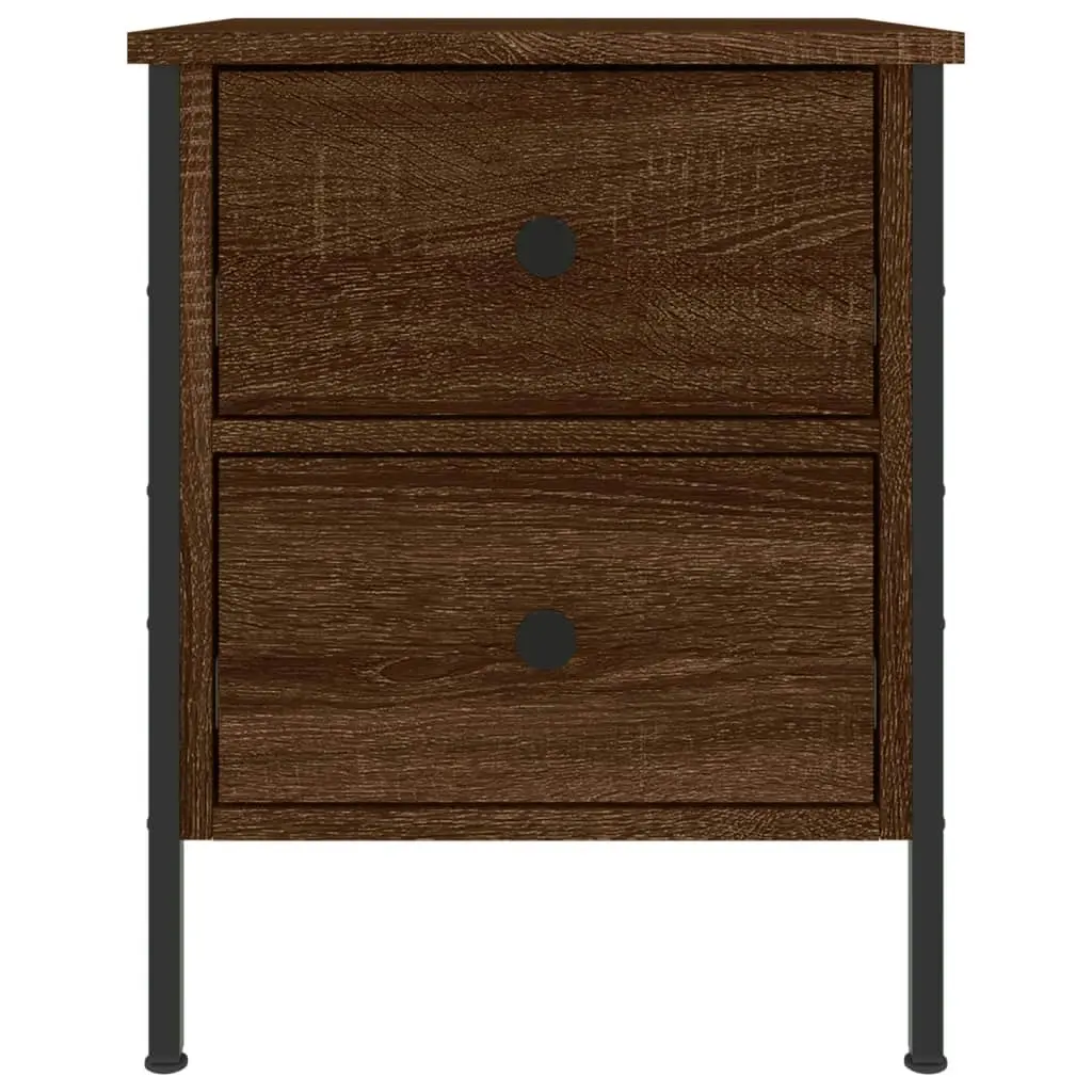 Bedside Cabinet Brown Oak 40x42x50 cm Engineered Wood 825991